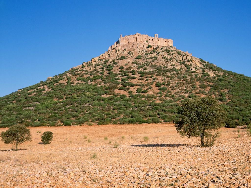 Ruins of Castle-Monastery of Calatrava La Nueva, La Mancha, Spain